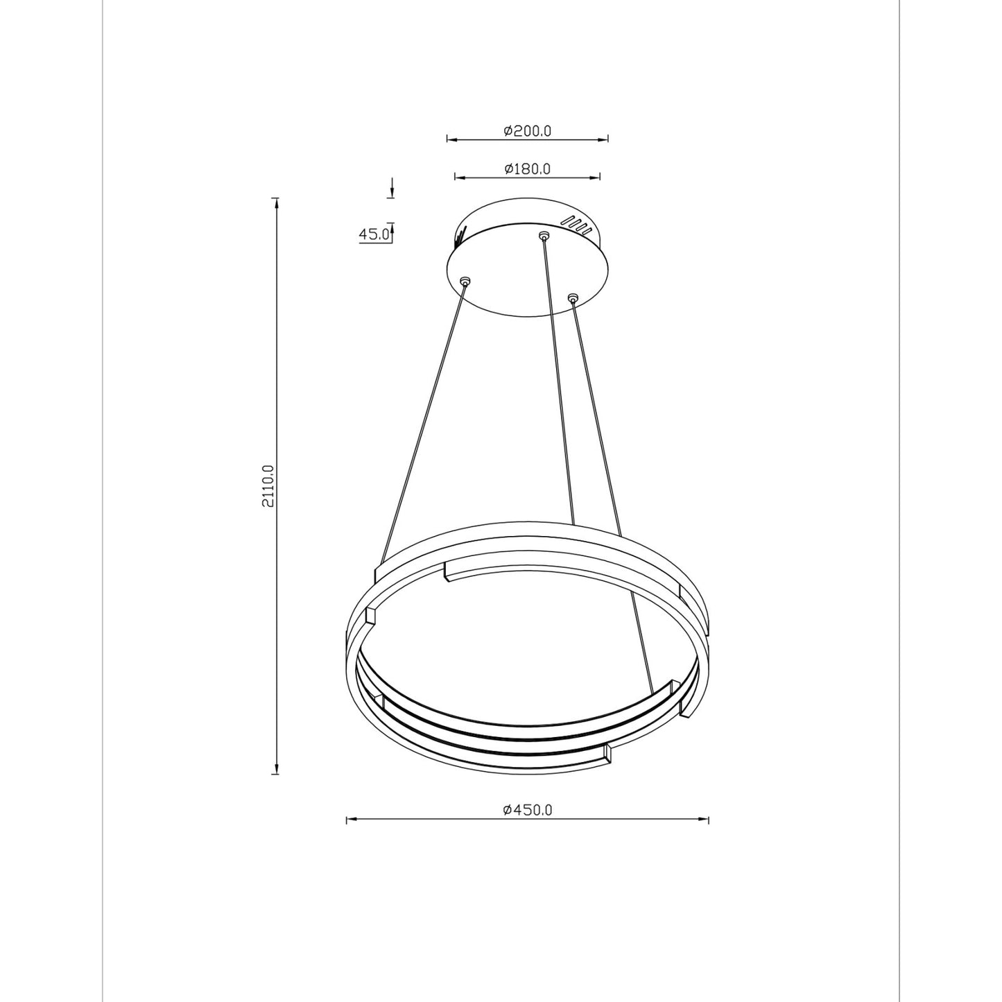 Pendant lamp LED Esme MSL-160003-3P gold