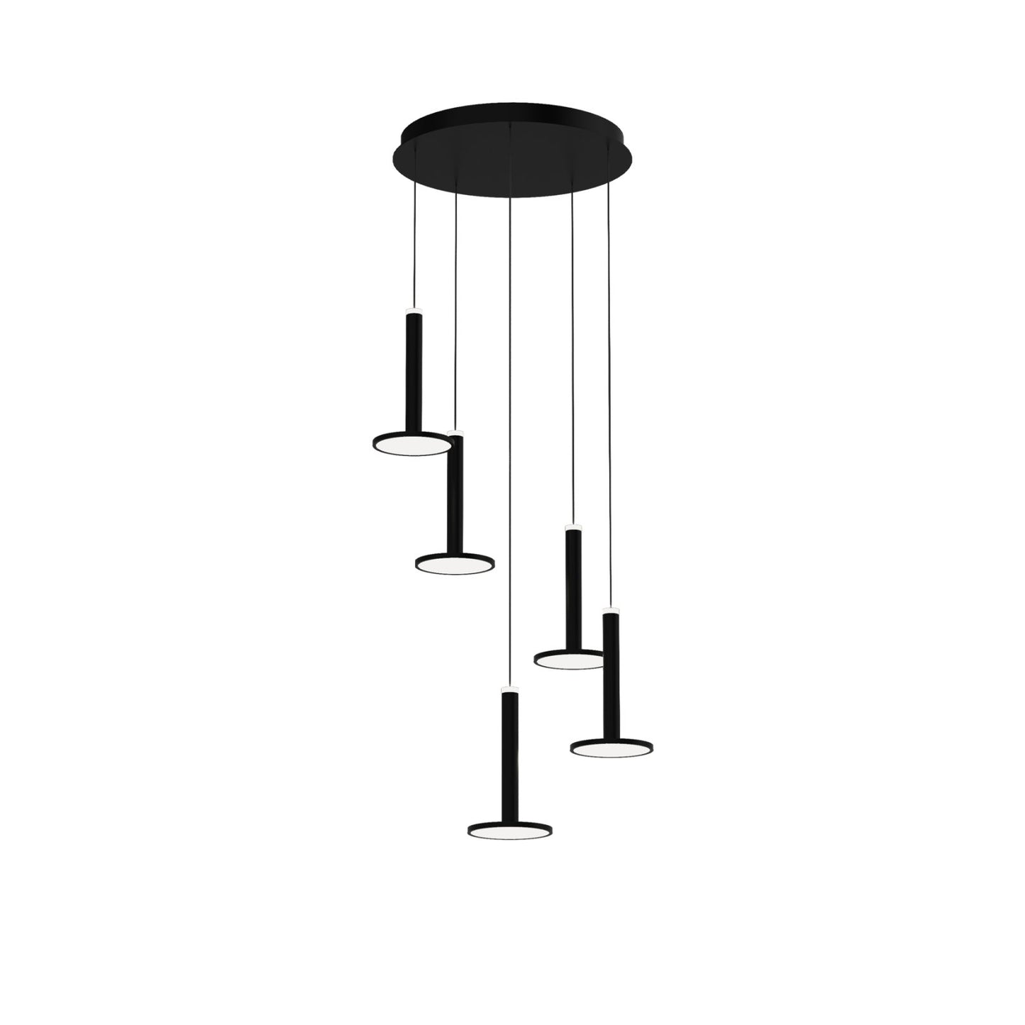 Pendant light LED Talisman MSL-1714302-5A black round