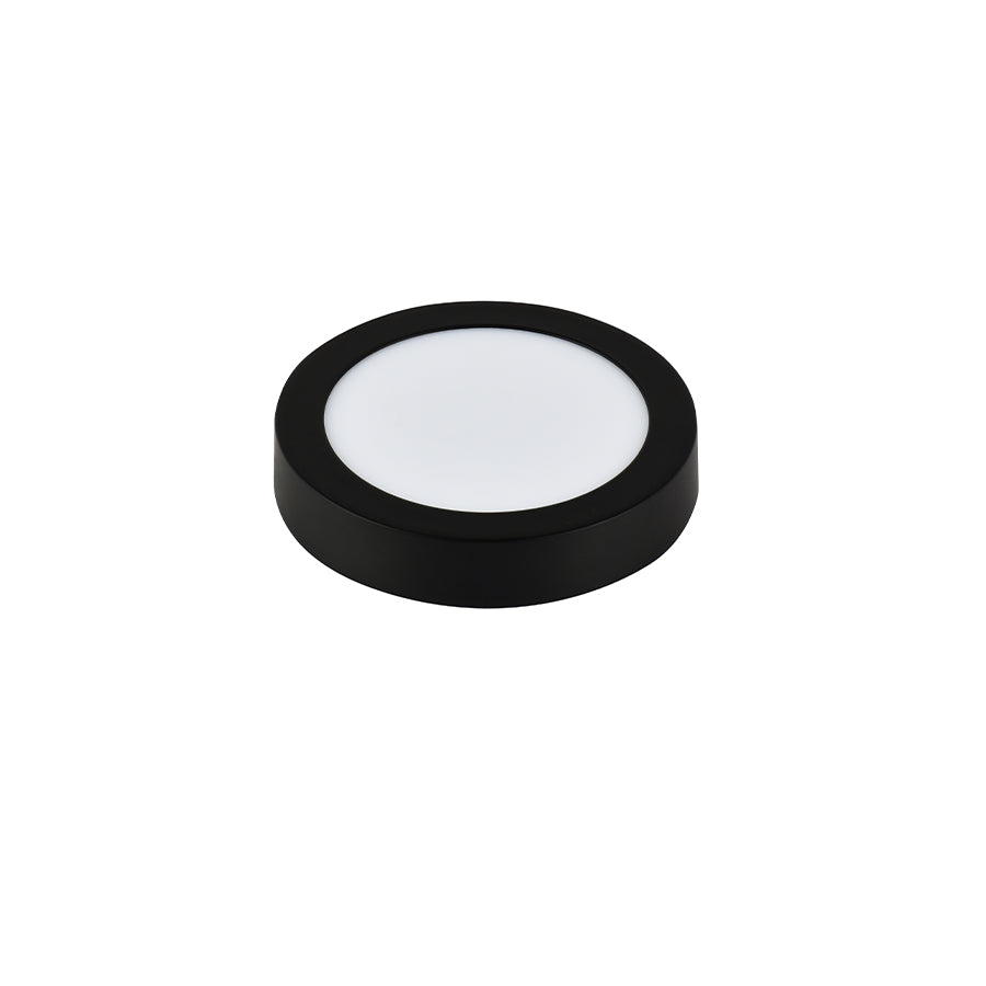 LED panel E-light 12W okrugli nadgradni 4000K crni
