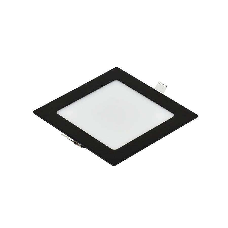 LED panel E-light 12W kvadratni ugradni 6500K crni