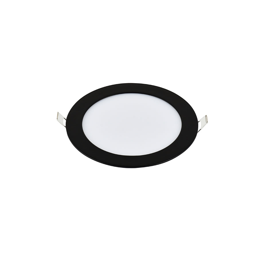 LED panel E-light 3W round recessed 3000K black
