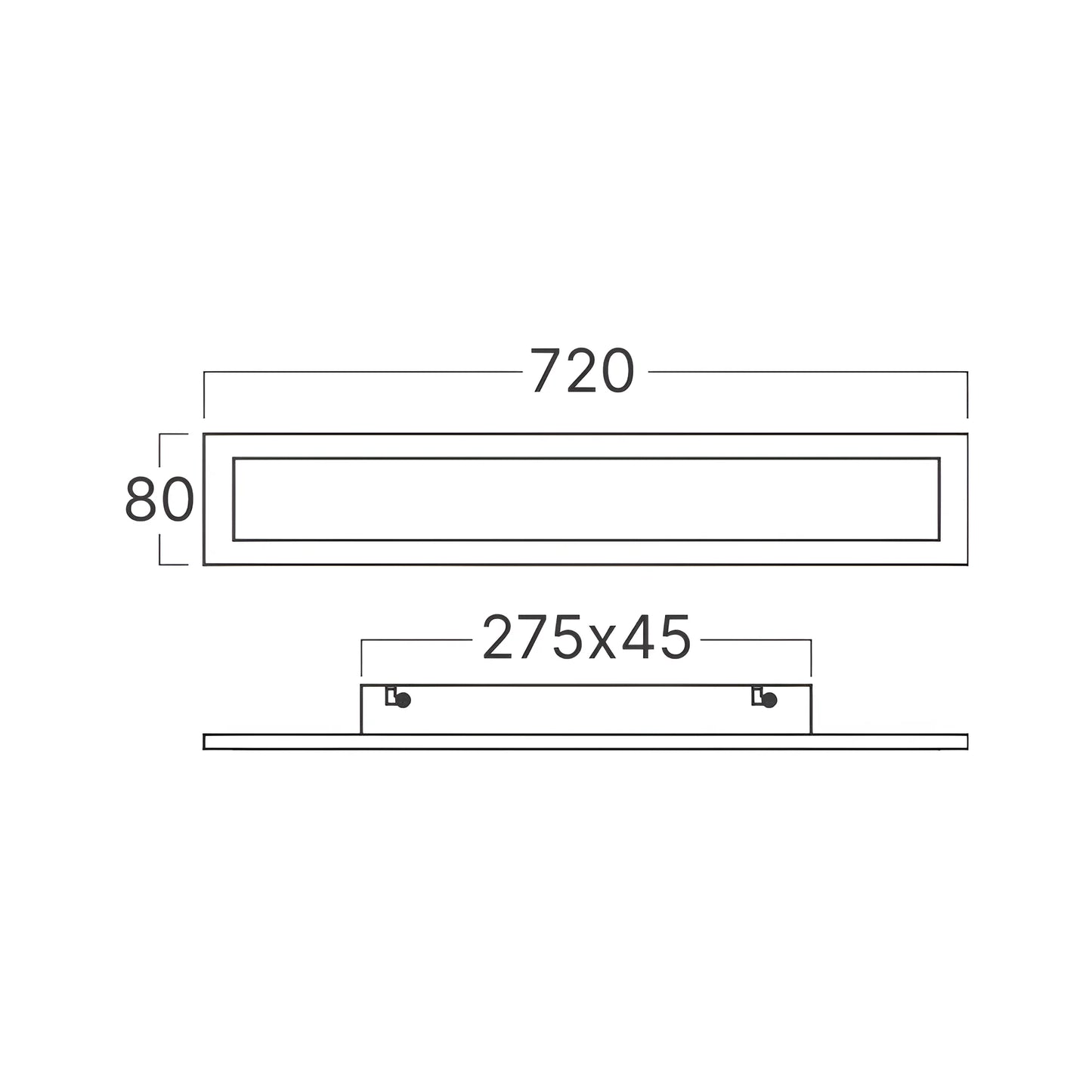 Braytron Line 75 18W 3000K Crna Ip54 Led Zidna Svjetiljka