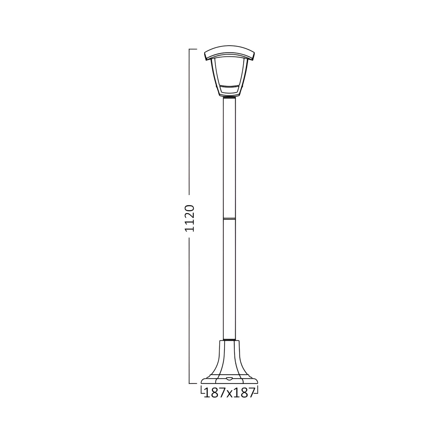 Braytron Berlin_Wl.P 1100mm Bronza E27 Ip44 Vrtni Led Stub