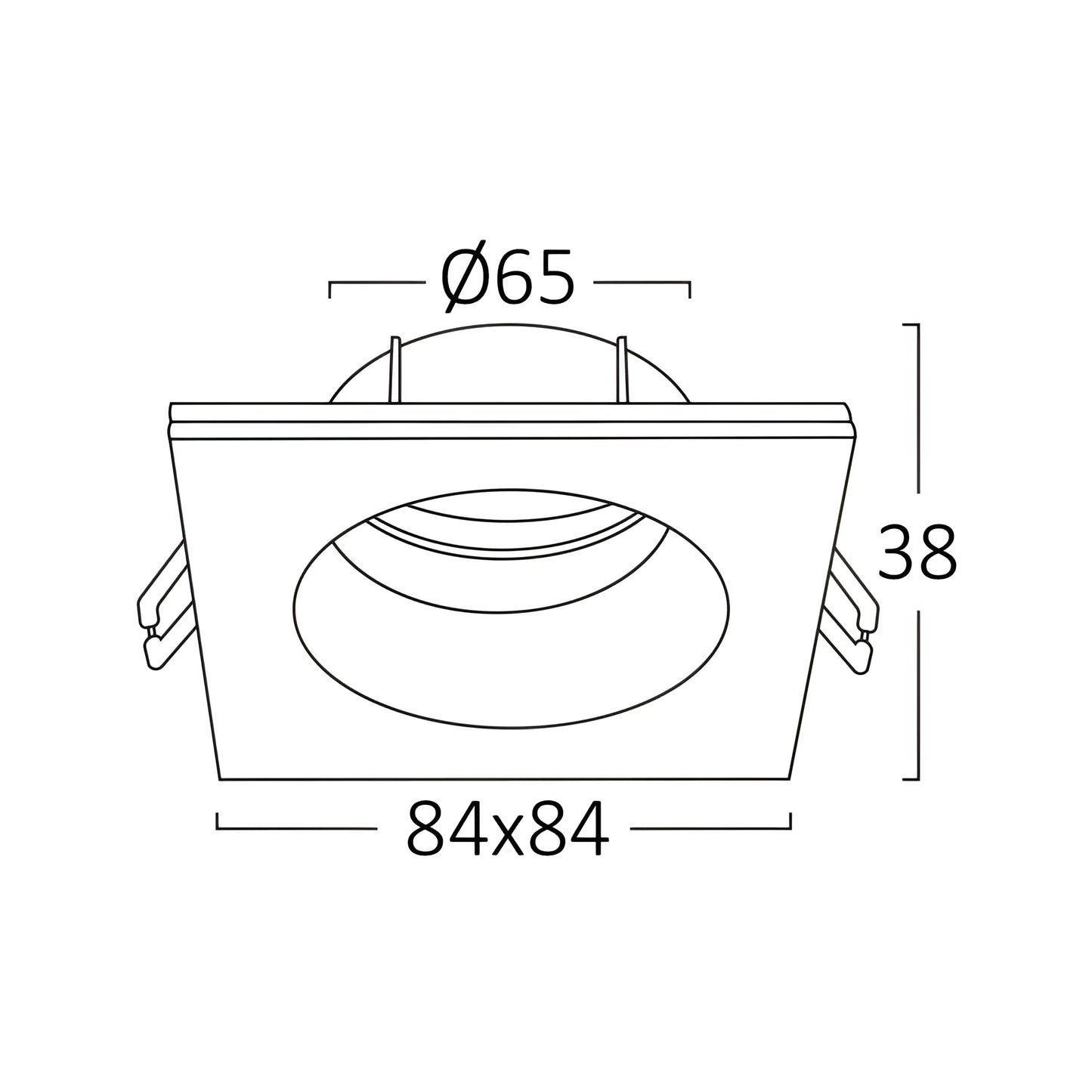 Braytron Tetra Kvadratna Bijela Ip54 Plaf.Nosac Sijalice