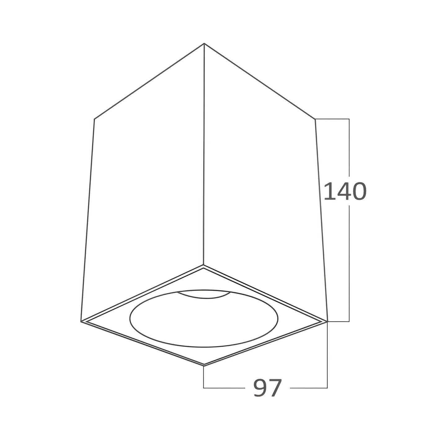 Bry-Beta-9414-Square-Black-Gu10-Surface Mounted Downlight
