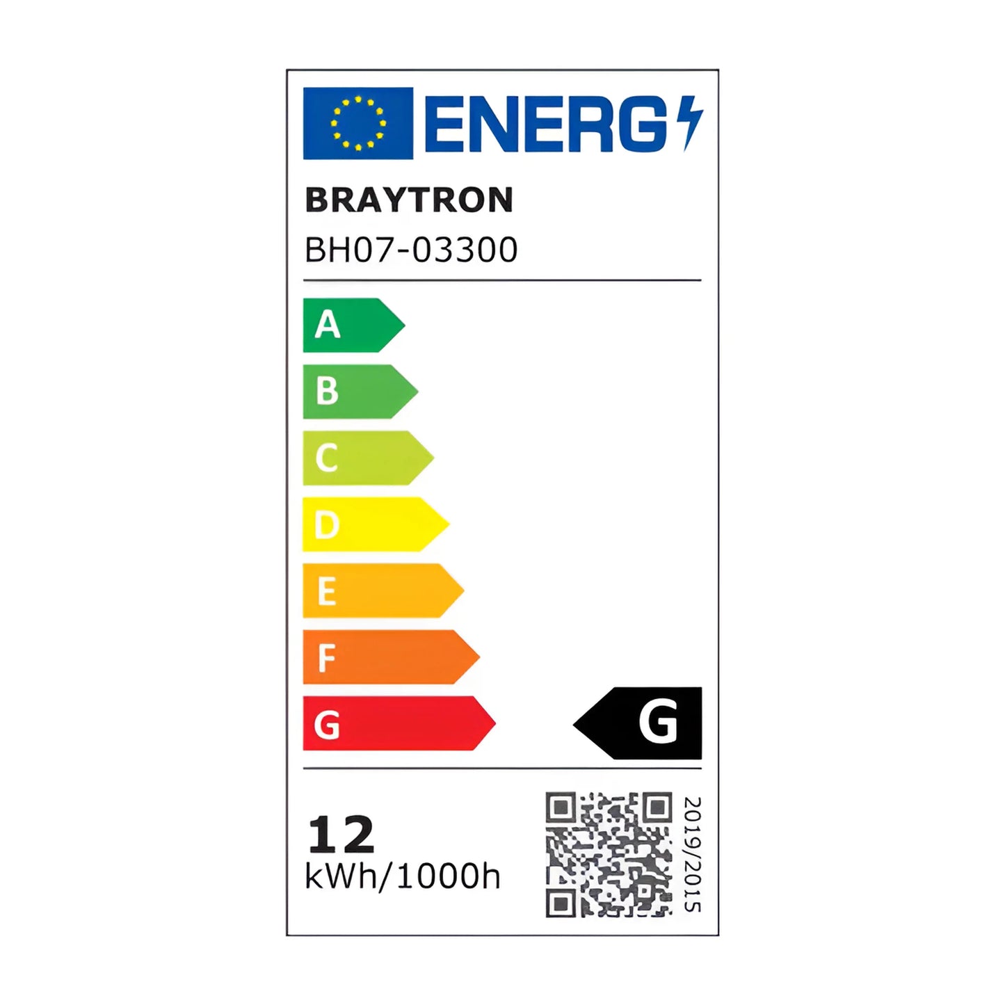 Braytron Avva Wl04 12W 300L PravoKutna Bijela 3000K Led Zidna Svjetiljka