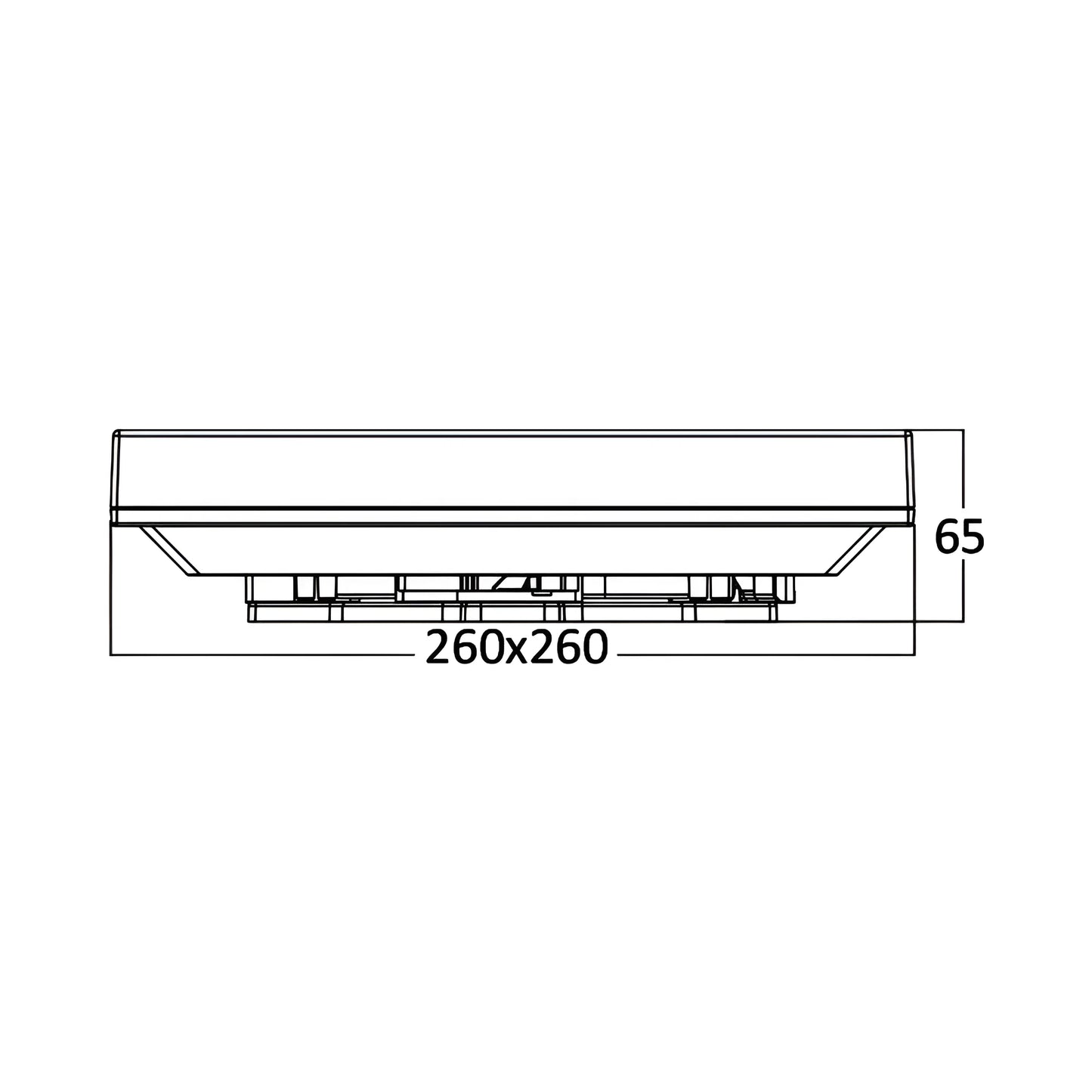Braytron Jade Kvadratna D260 20W 4000K Ip44 Led Plafonjera