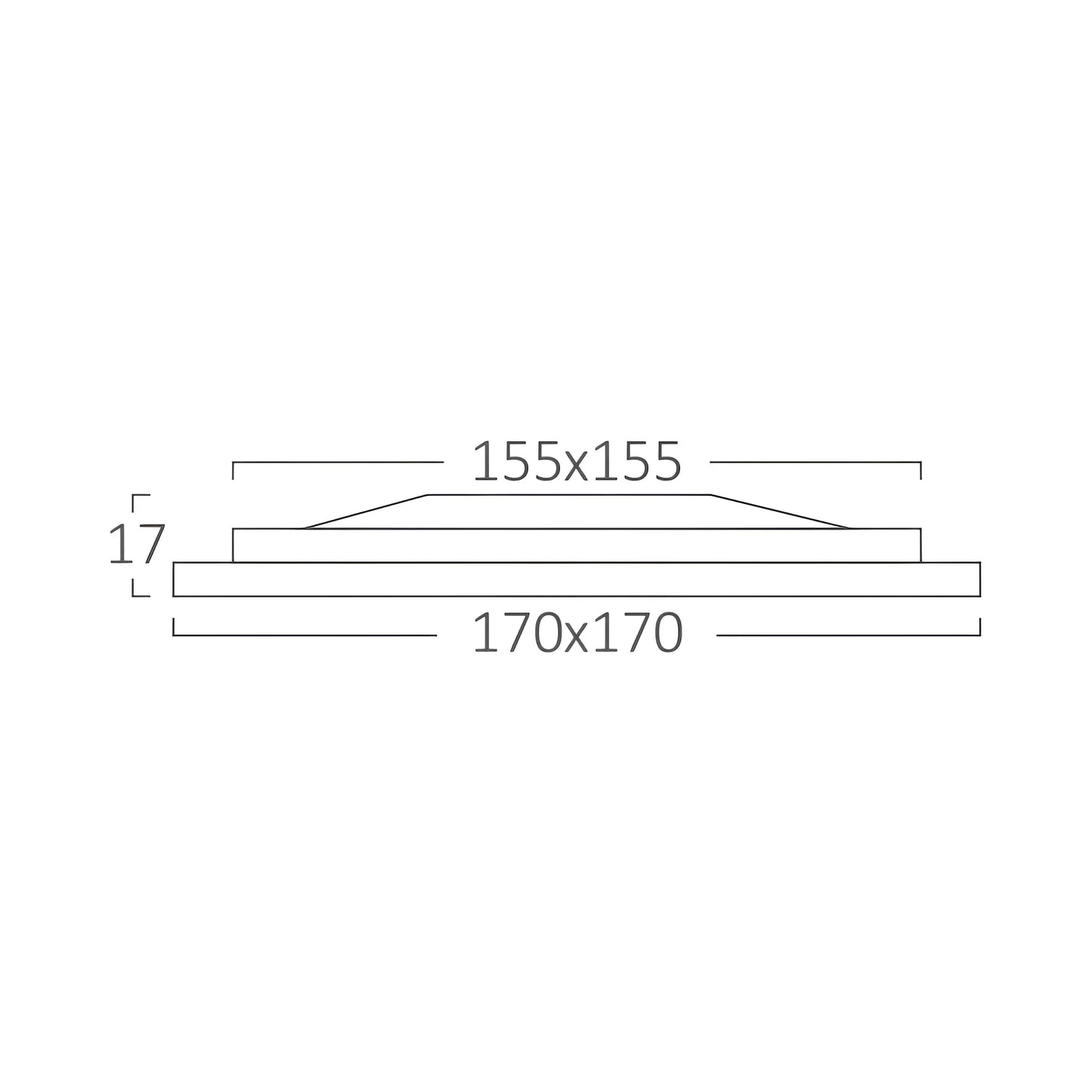 Bry-Smd-Csd-12W-Square-6Inch-White-6500K-Recessed Led Panel