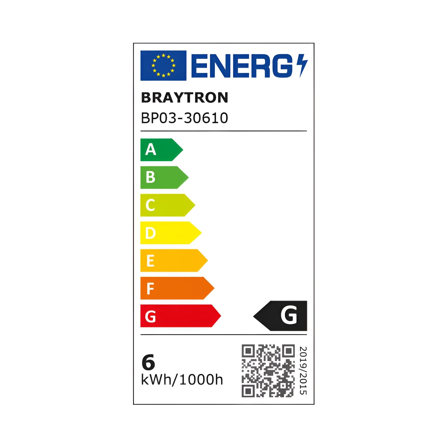 Braytron Smd Srd 6W Okrugli Bijeli 4000K Nadgradni Led Panel
