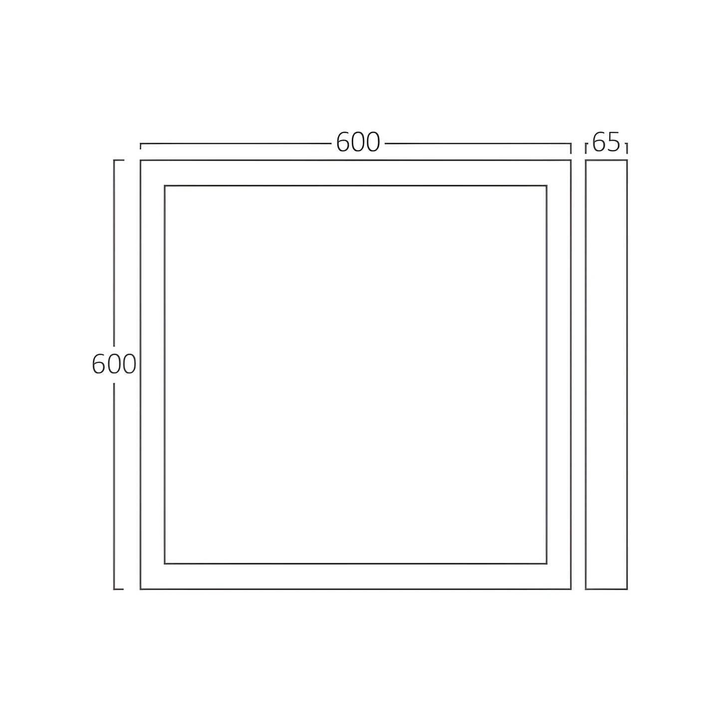 Braytron Alm 600X600 Bijeli Ram Za Panele