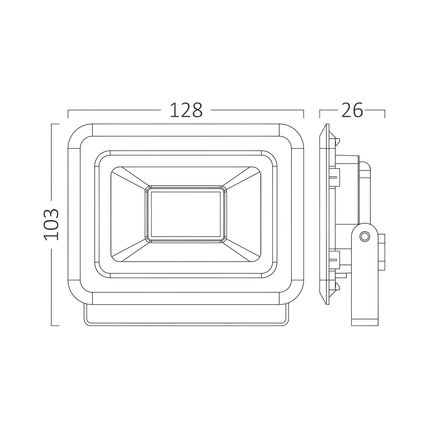 Braytron Flood Sf 20W Blc 4000K Ip65 Led Reflektor