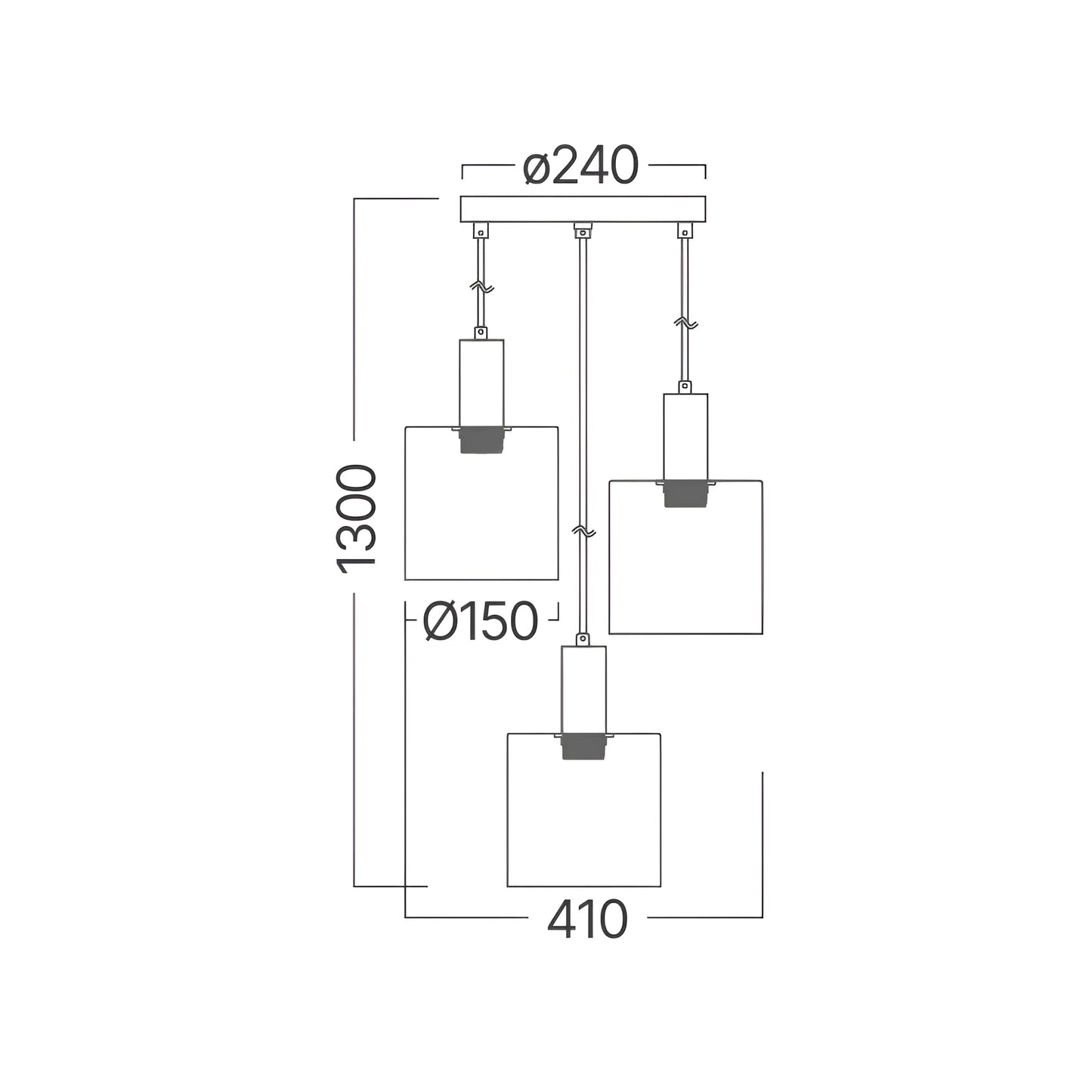 Braytron S007R 3H 3Xe27 Slv Dekorativna Visilica