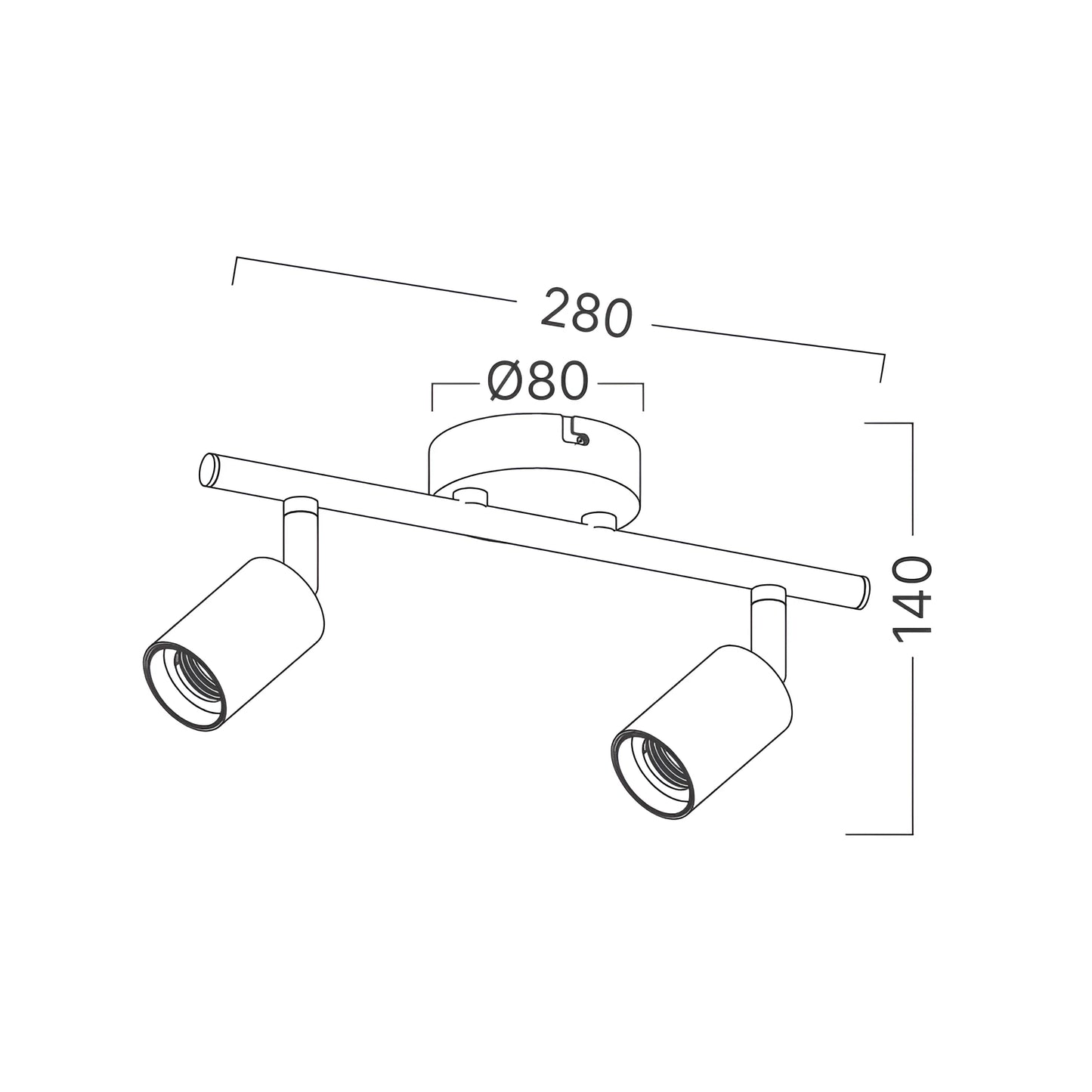Braytron G003C 2H 2Xe27 Crna Dekorativna Svjetiljka