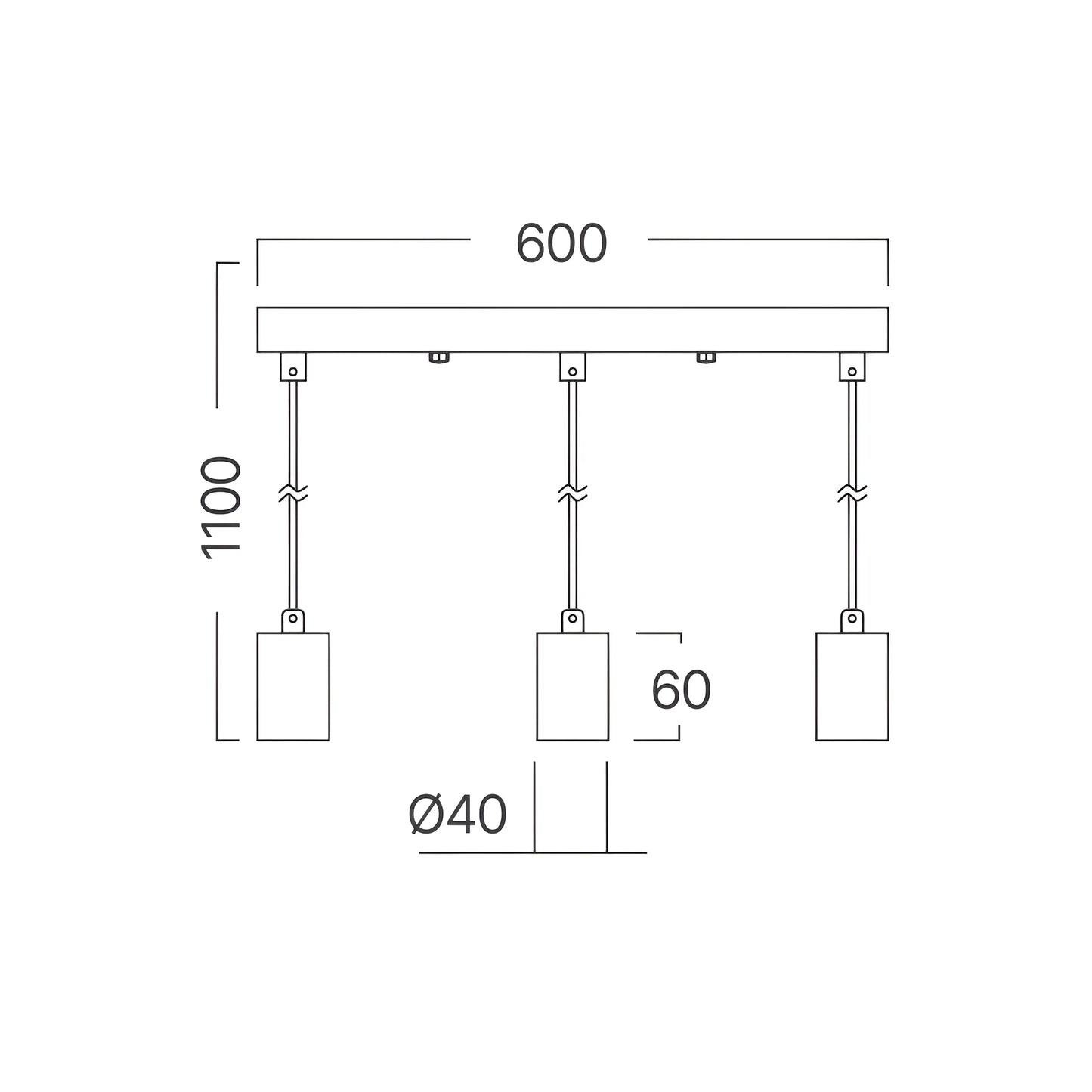 Bry-G006S-3H-3Xe27-Black-Decorative Lamp