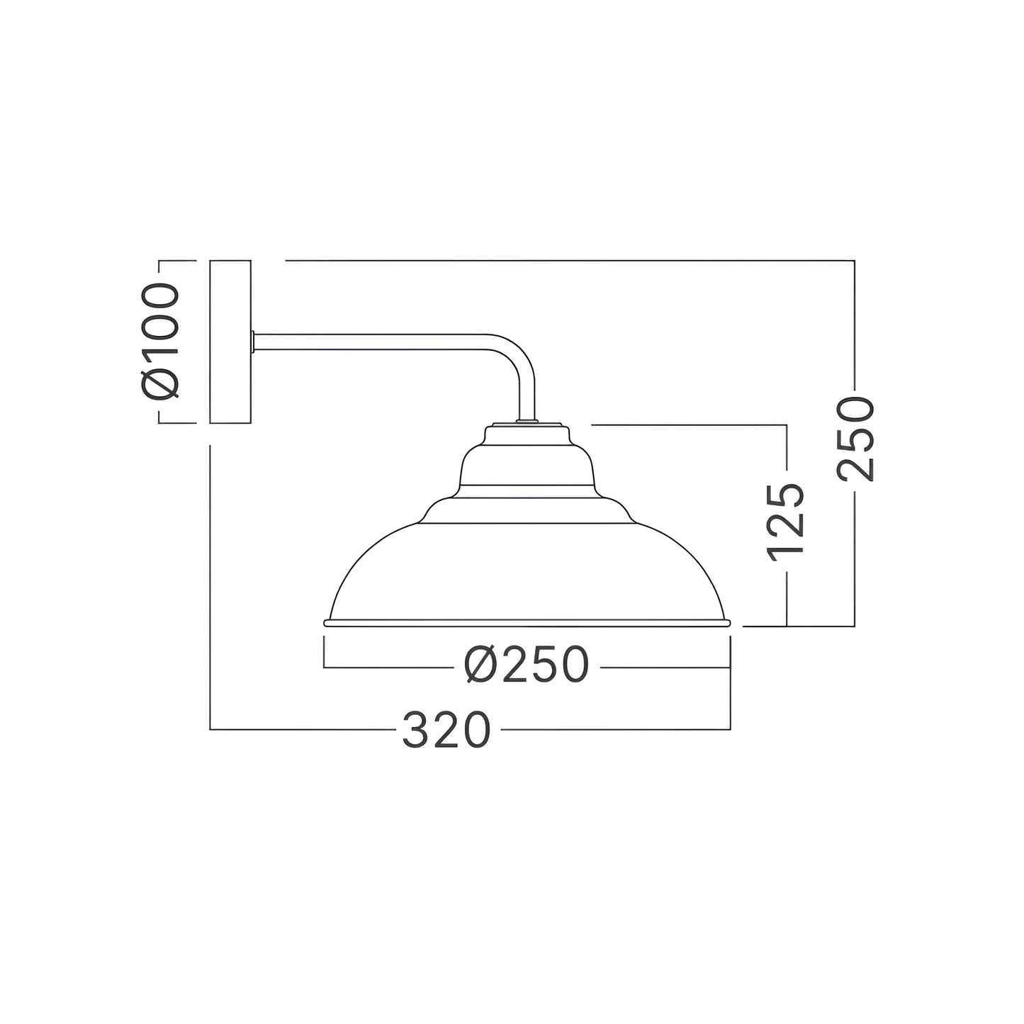 Bry-P004W-1H-1Xe27-Black-Decorative Wall Lamp