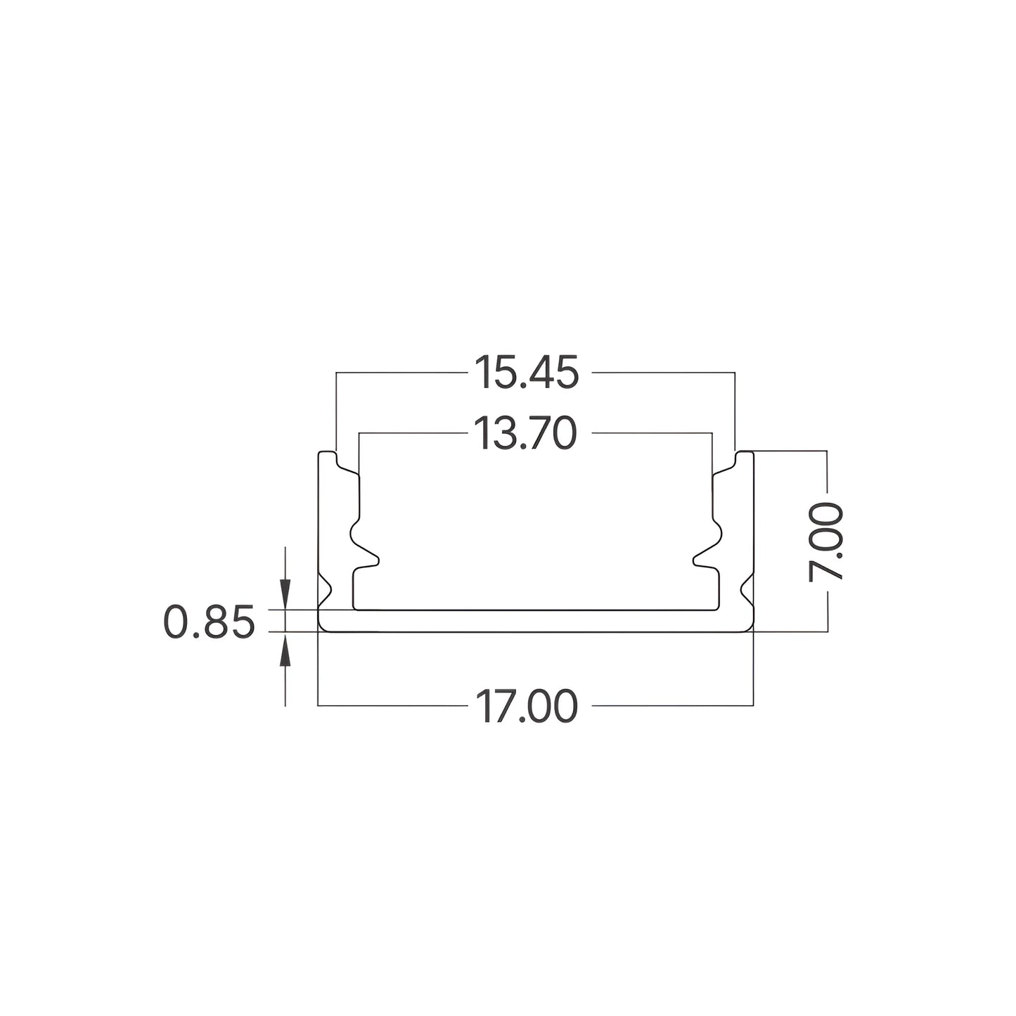 Braytron Sr1707 2Mt Sivi Nadgradni Aluminijski Profil