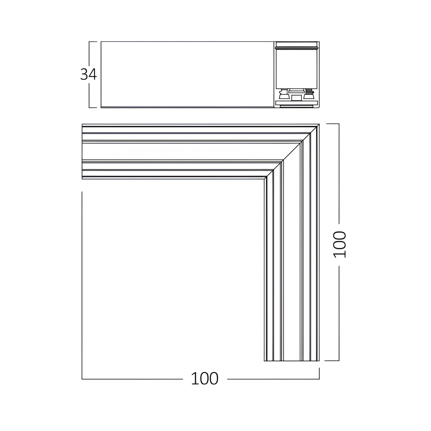 Braytron M06 Src03 Cr 1 48Vdc Crni Slim Nadgradni Mag. Konektor