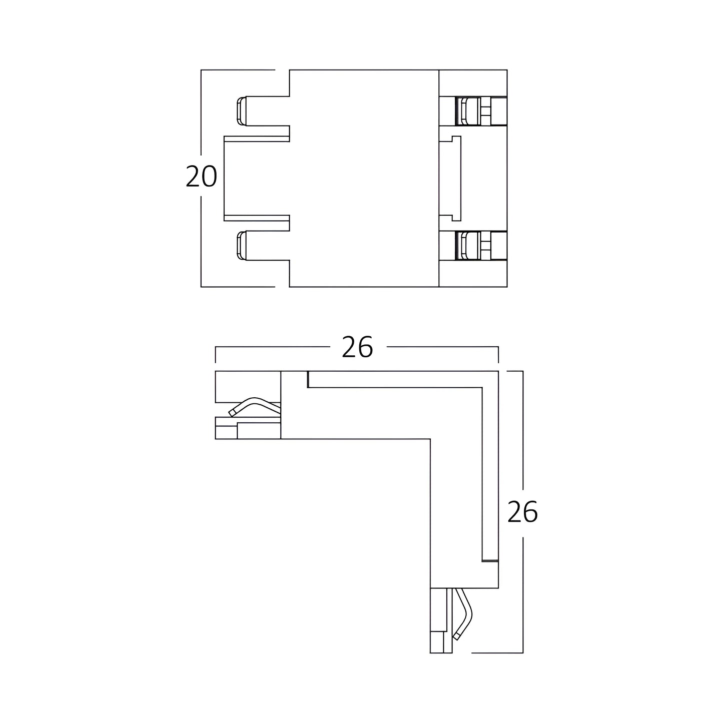 Bry-M05-Sr02-48Vdc-Black-Slim-Magnetic-L2-Connector
