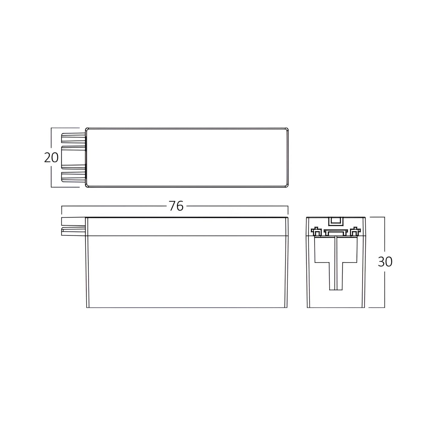 Bry-M05-Sc01-48Vdc-2-Black-Slim-Mag. End Cap