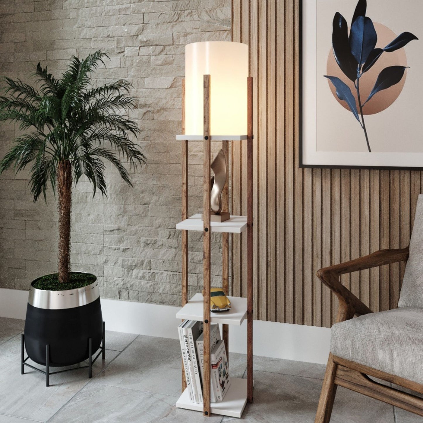 NORA PODNA LAMPA BIJELO-SMEĐA E27