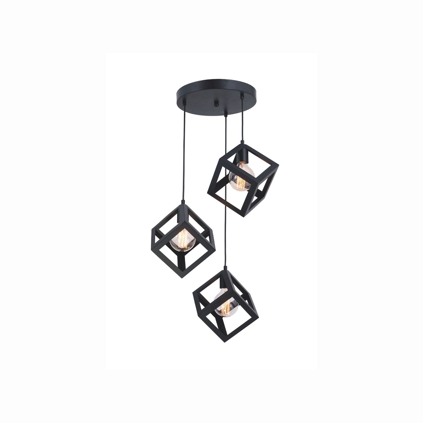 ALLY Visilica 3xE27 max 60W fi30cmXH100cm Crna