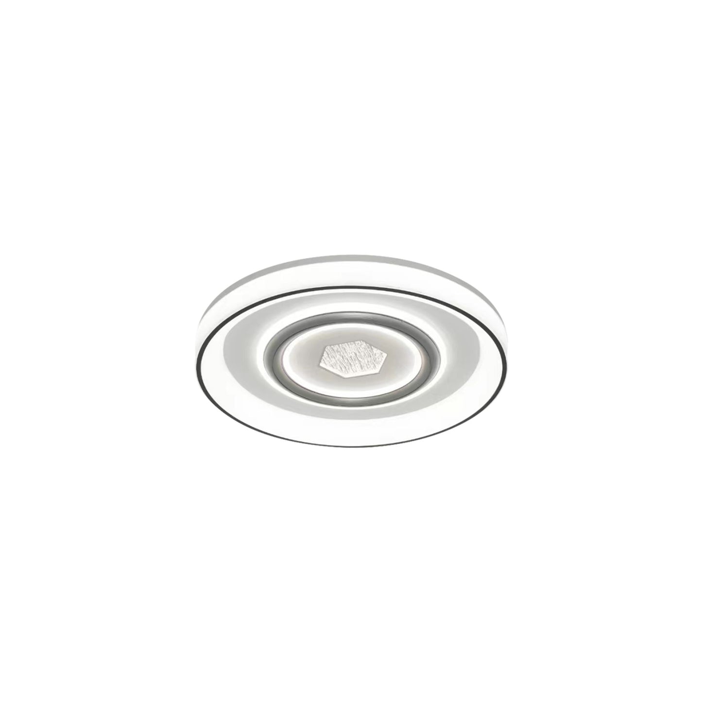 Cleo LED plafonjera, 68W, bijelo-siva, 6800lm, D500*H70, memorijski upravljač, CCT sa infracrvenim daljinskim upravljačem