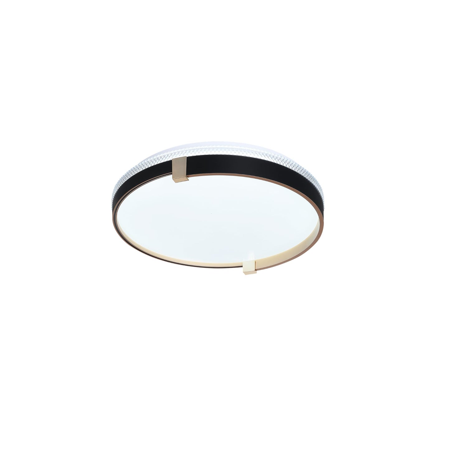 Seline LED plafonjera 48W,3CCT sa daljinskim upravljačem,400xH70mm,crno-zlatno
