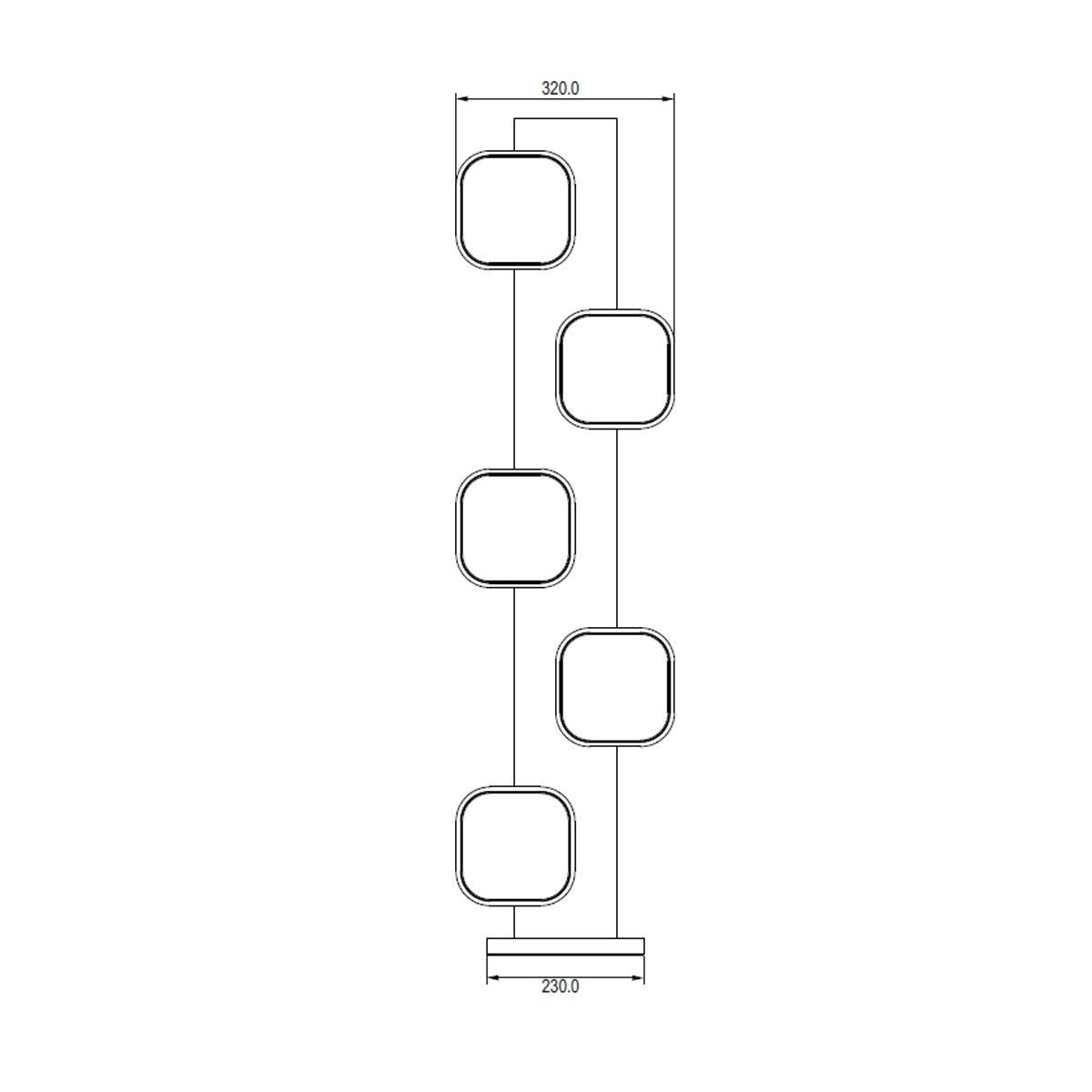 Floor lamp LED Hamilton ML-221505-5F