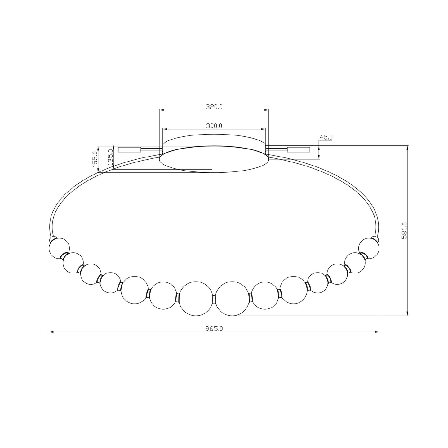 Chandelier LED Biser MSL-199103-1C 42W