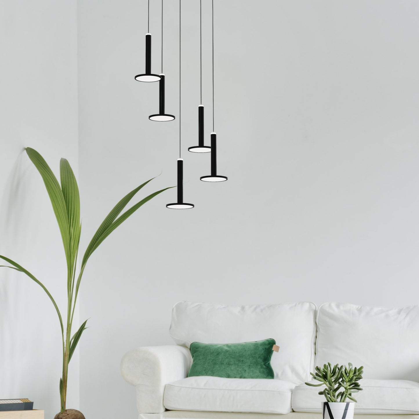 Pendant light LED Talisman MSL-1714302-5A black round