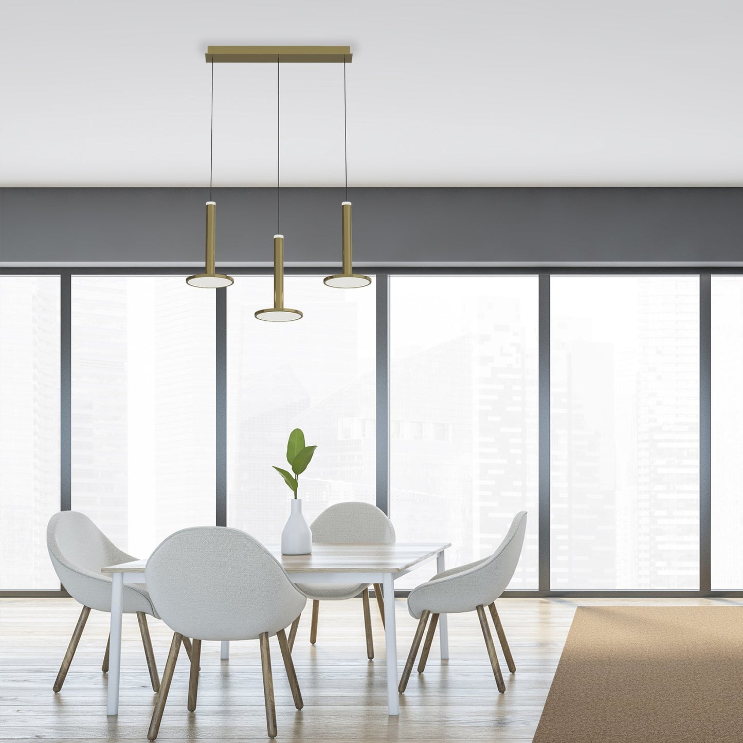 Pendant light LED Talisman MSL-1814303-3B gold straight