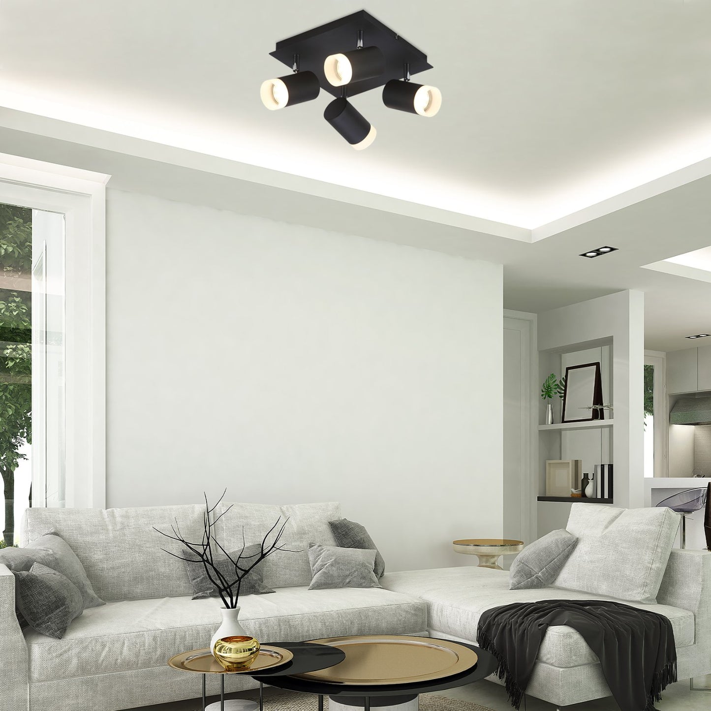 Spot lampa Leipzig ML-22035-04 kvadratna crna