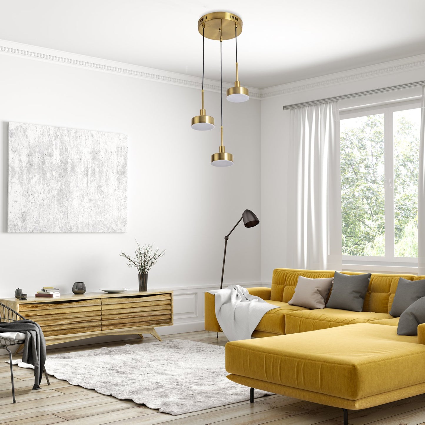 Pendant light LED Snyder ML-PN24-3R-RD round