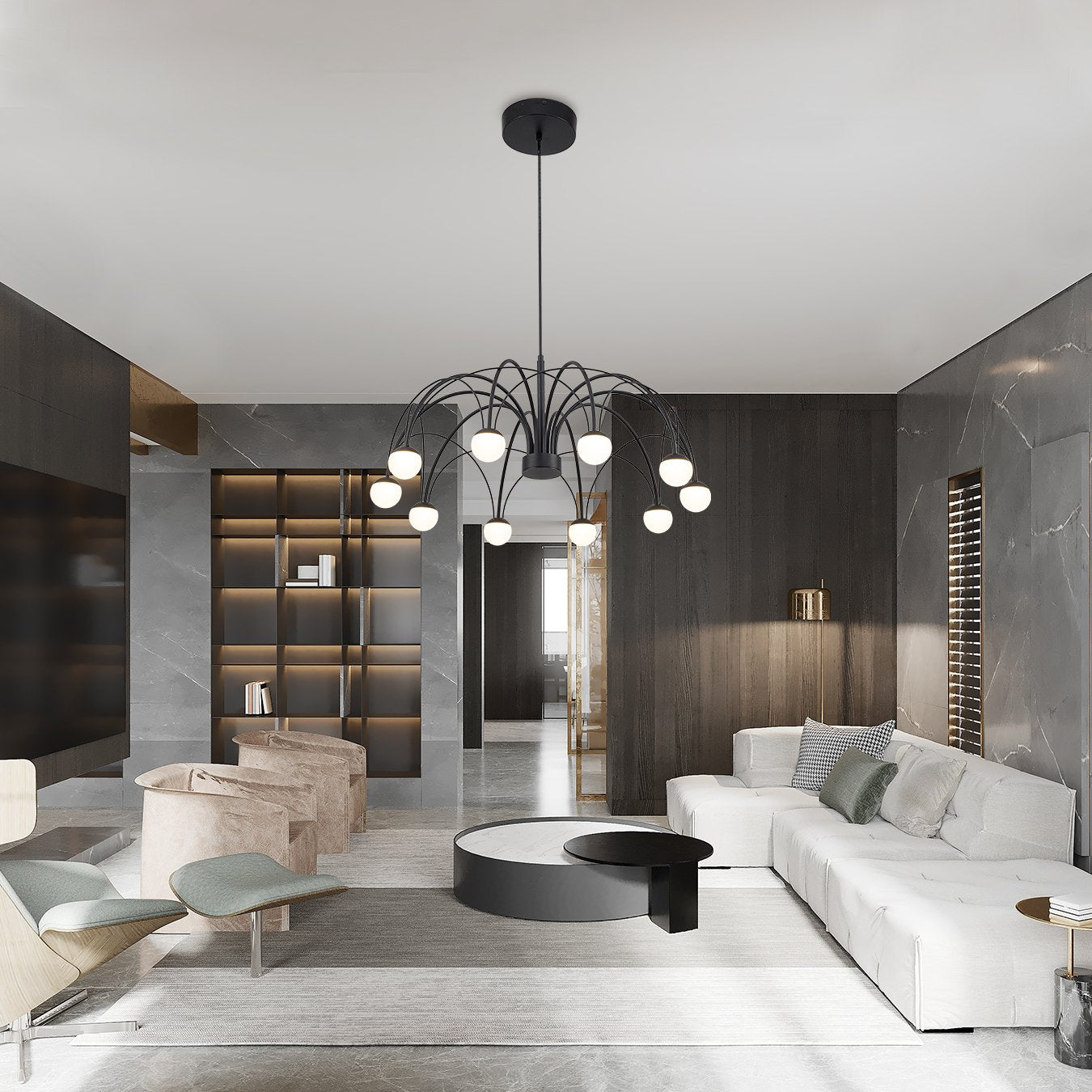LED Chandelier Bergman MSL-280-650D black