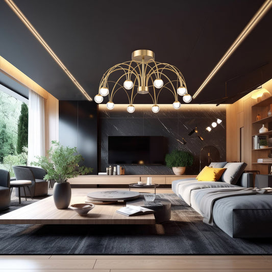 LED Chandelier Bergman MSL-281-650X gold
