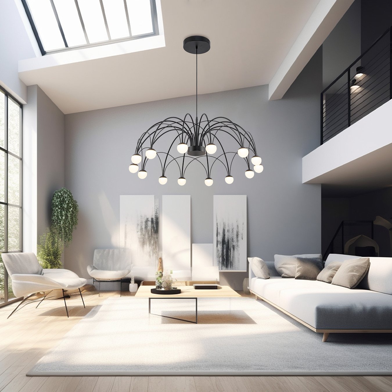 LED Chandelier Bergman MSL-282-850D Black