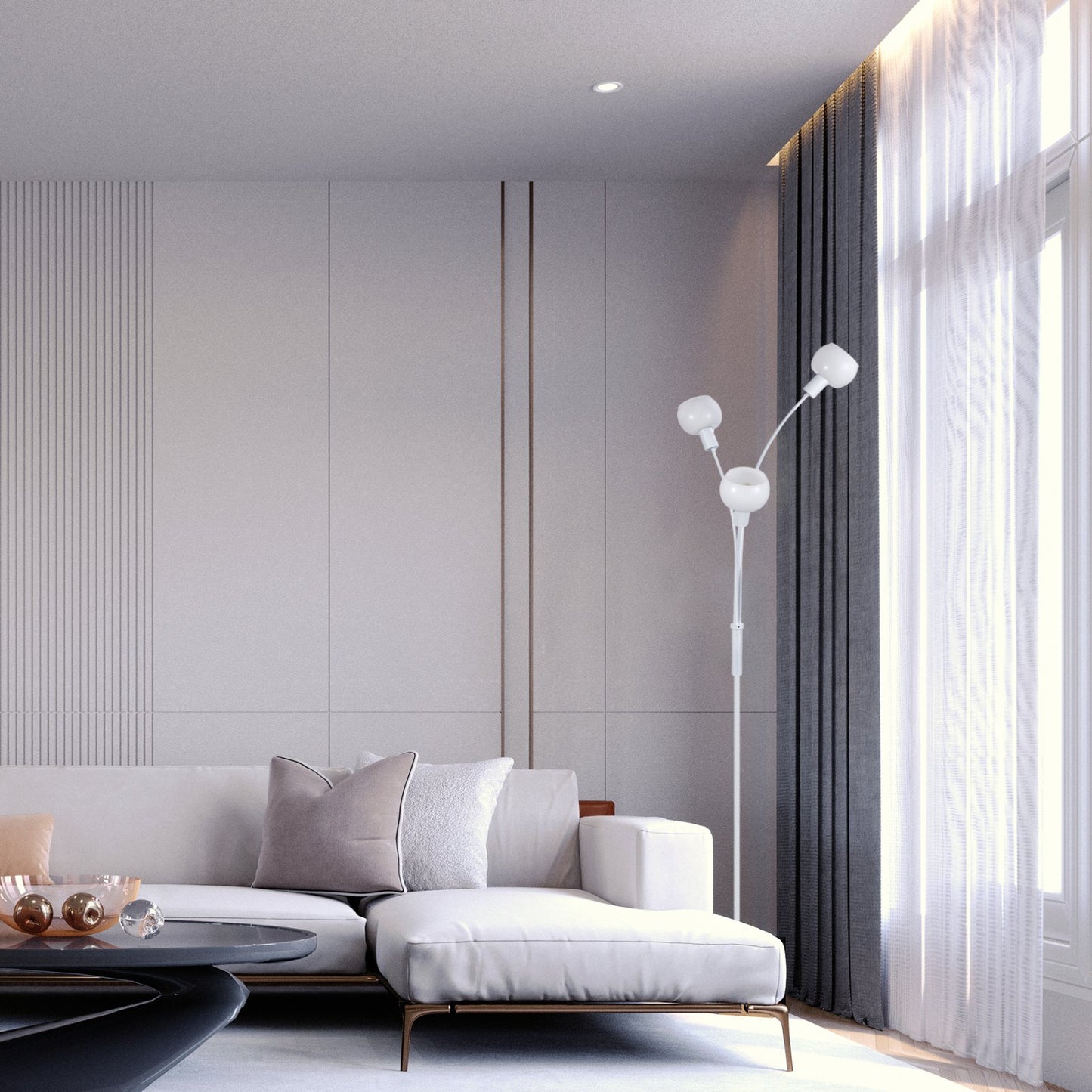Floor Lamp Berkley ML-13954-3F White