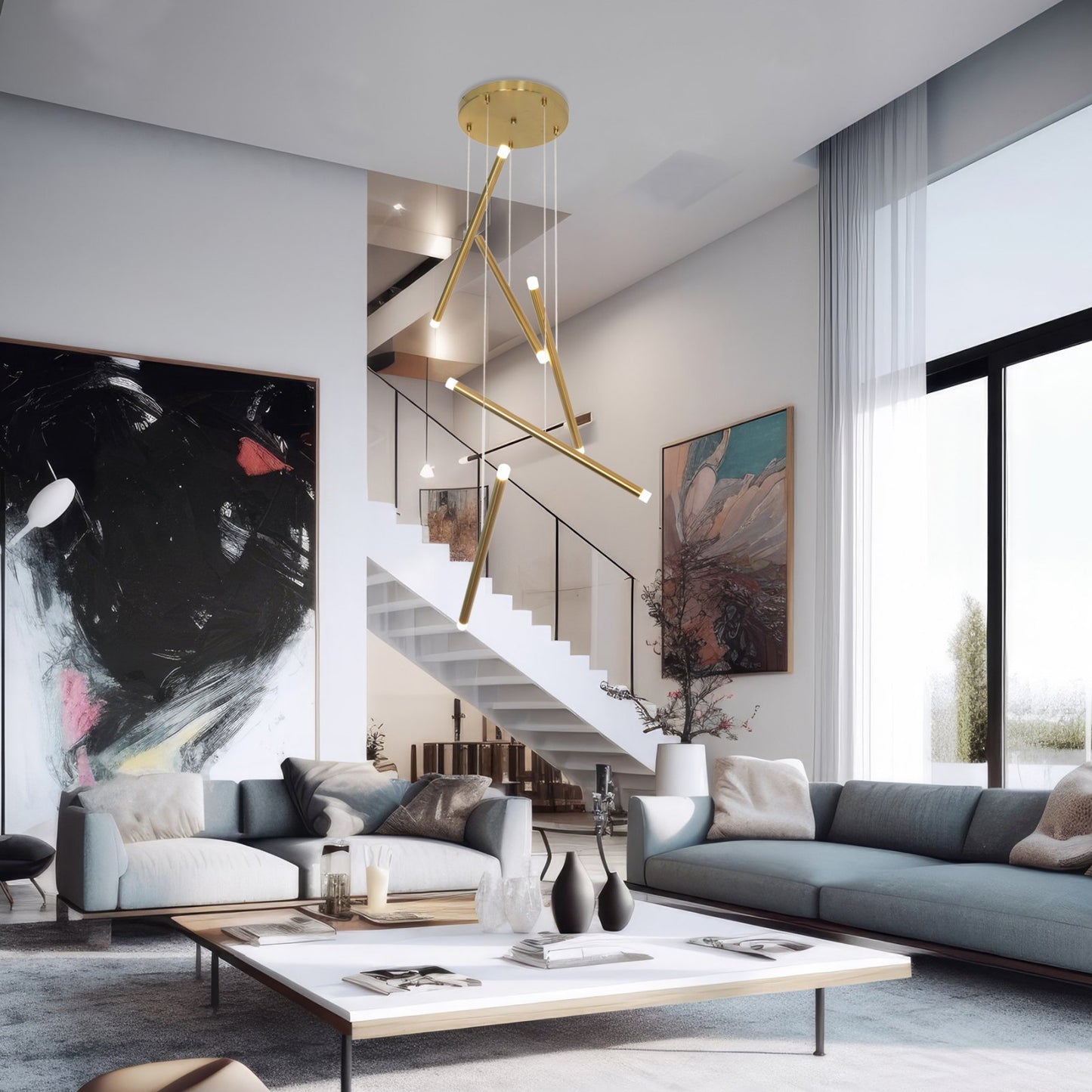 Pendant light LED Vivien ML-2393-5L gold