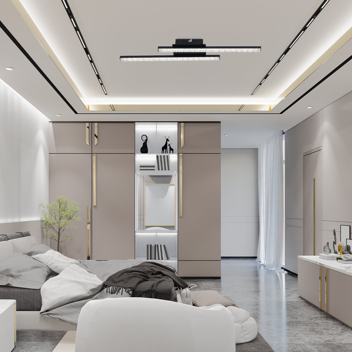 Chandelier LED E-light Santos EL-165A-02 black