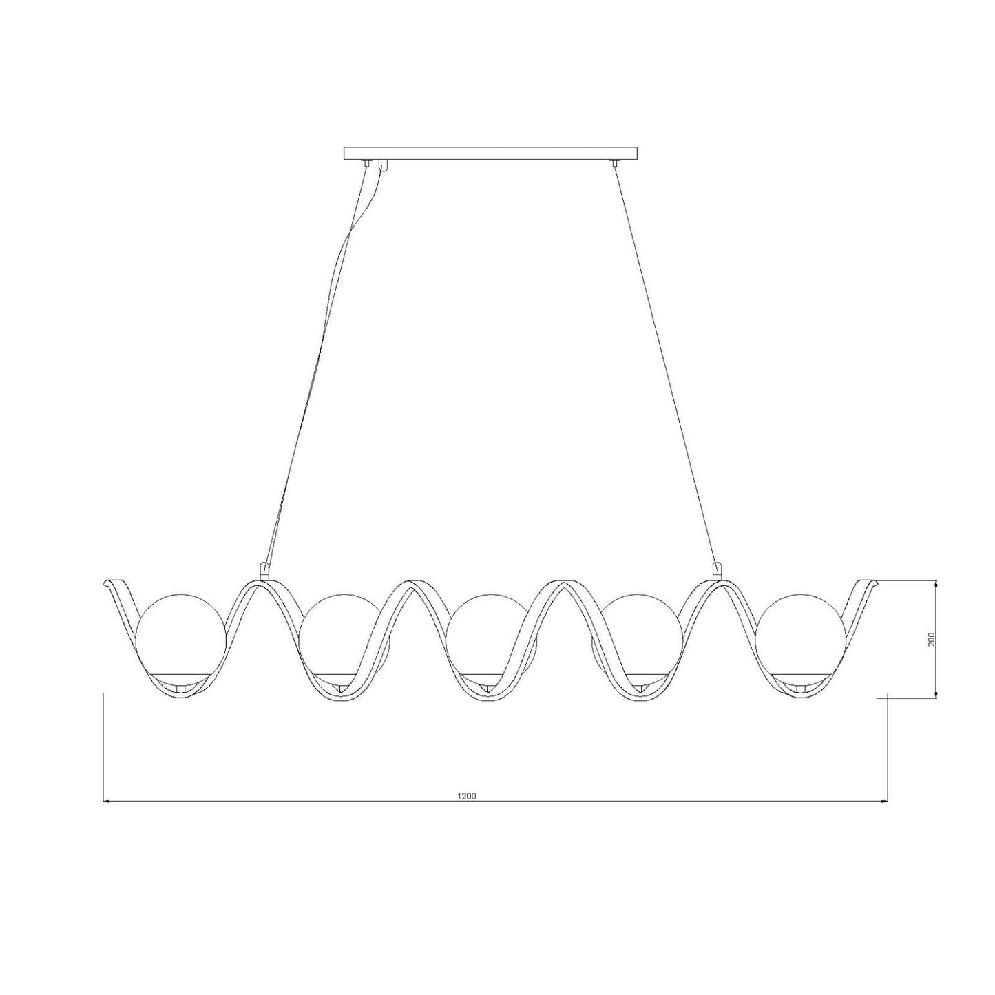 Chandelier Trinity MSL-2001-5 gold
