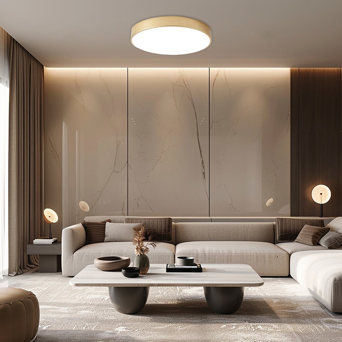 Ceiling Light LED E-light Sanders EL-26624 36W 3-CCT Gold