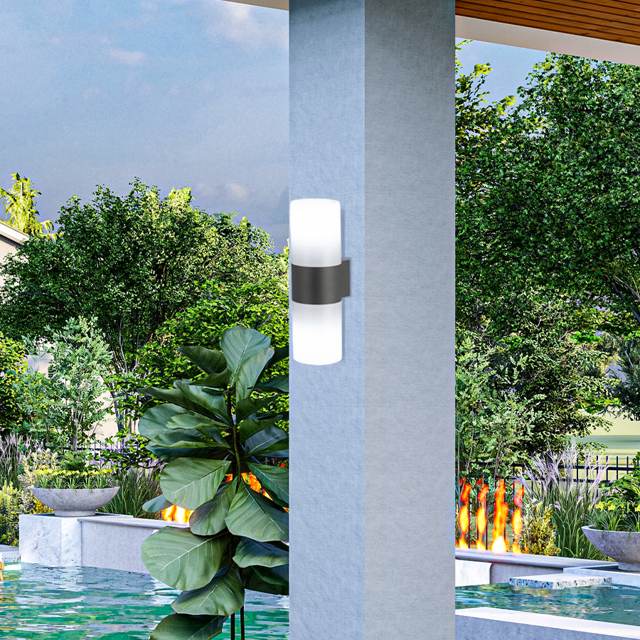 Vrtna lampa zidna Solis ML-0602-2W Opal