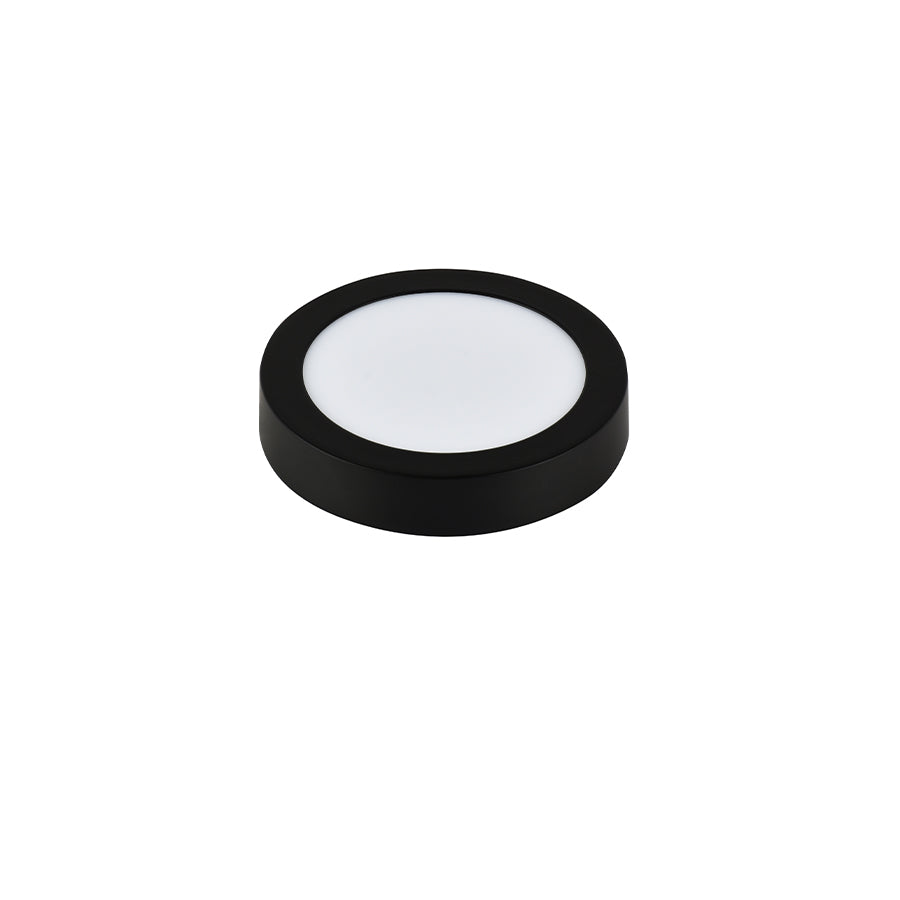 LED panel E-light 6W okrugli nadgradni 6500K crni