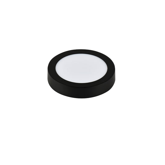 LED panel E-light 6W okrugli nadgradni 6500K crni