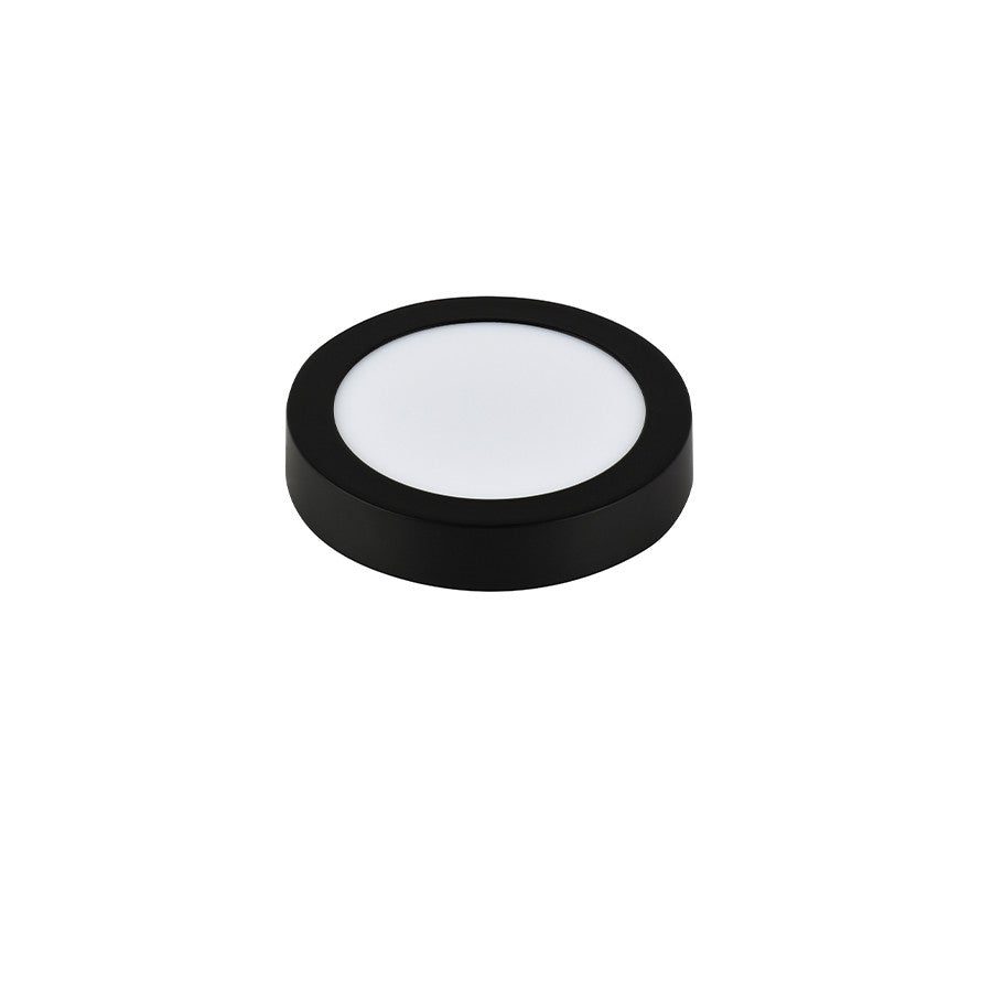 LED panel E-light 6W okrugli nadgradni 3000K crni