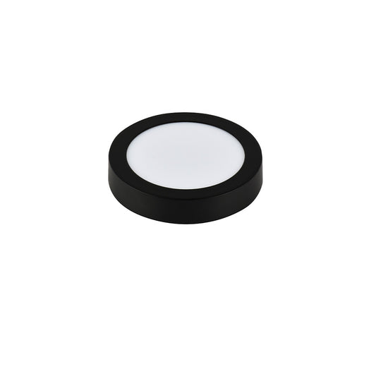 LED panel E-light 6W okrugli nadgradni 3000K crni