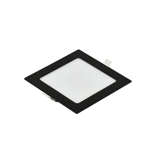 LED panel E-light 6W kvadratni ugradni 3000K crni
