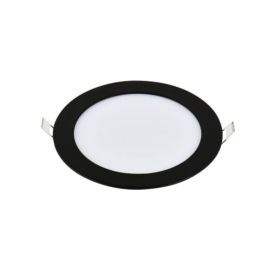 LED panel E-light 18W okrugli ugradni 6500K crni
