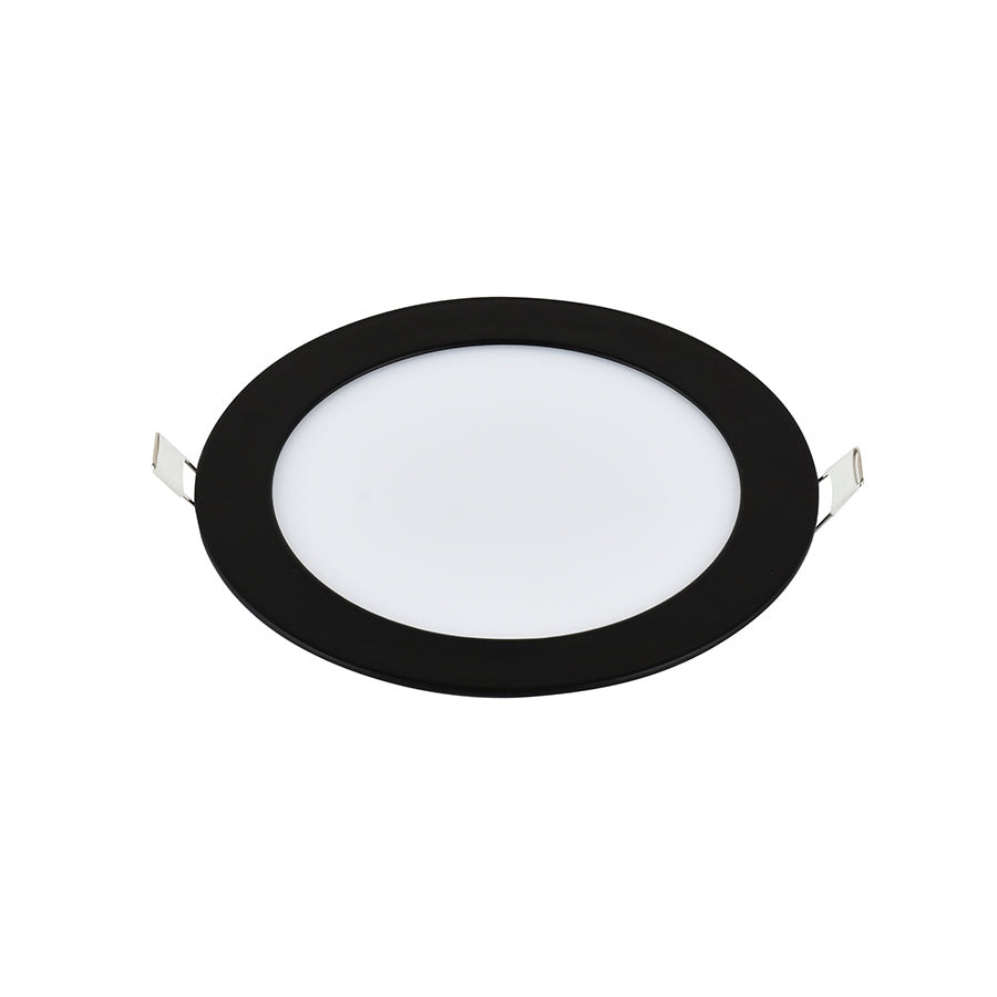 LED panel E-light 18W round recessed 4000K black
