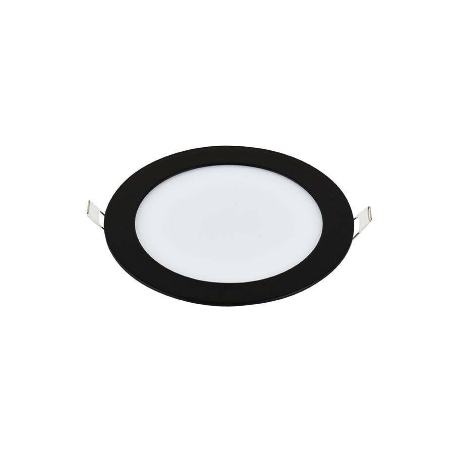 LED panel E-light 6W okrugli ugradni 3000K crni